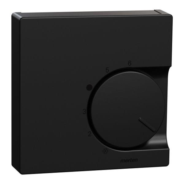 Merten Zentralplatte Thermostat schwarz mit MEG5762-0403
