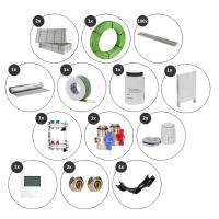 10 m² Set Trockenbau-System Selfio-Floor für Laminat / Parkett 2 Heizkreise LCD Regler 230 V + Zubehör