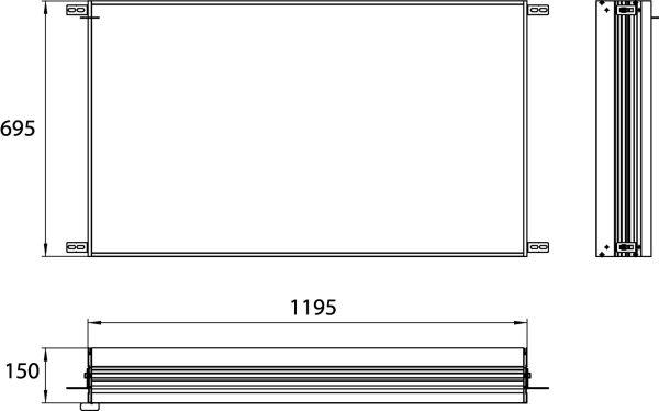 Emco Bad asis LED-Lichtspiegelschrank ev Einbaurahmen zu 93970X016 1195 x 695mm