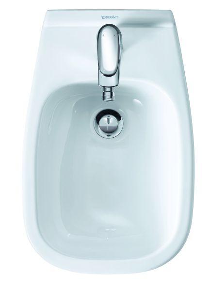 Wand-Bidet D-Code 545 mm mit ÜL, mit HLB, 1 HL, weiß