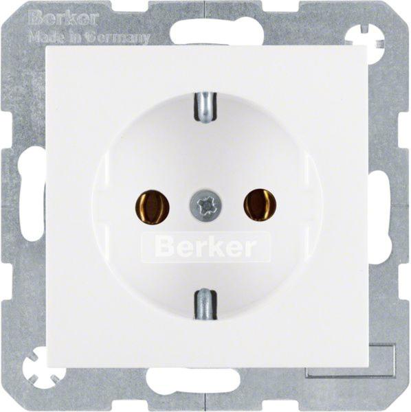 Berker 47438989 Steckdose SCHUKO S.1/B.3/B.7 polarweiß, glänzend