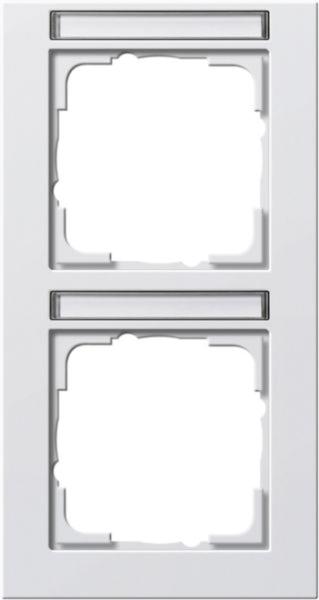 Gira Rahmen 2-fach reinweiß mit vertikal BSF Kst E2 110222