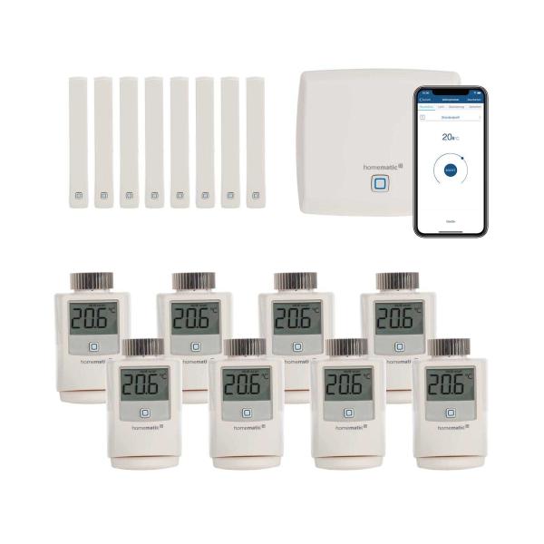 Homematic IP Smart Home Heizkörperthermostat Set für 5 Zimmer