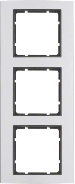 Berker 10133004 Rahmen 3fach, B.3, Alu/anthrazit matt, Aluminium eloxiert