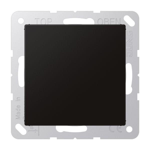 Jung Blindplatte Blende schwarz mit A 594-0 SWM