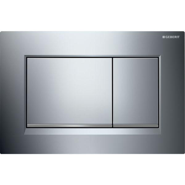 Geberit BetPl Sigma30 für 2-Mengen-Sp glanzchrom mattchr glanzchr