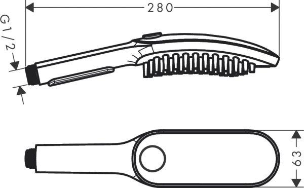 hansgrohe Hundeduschbrause 150 3jet DogS mattschwarz