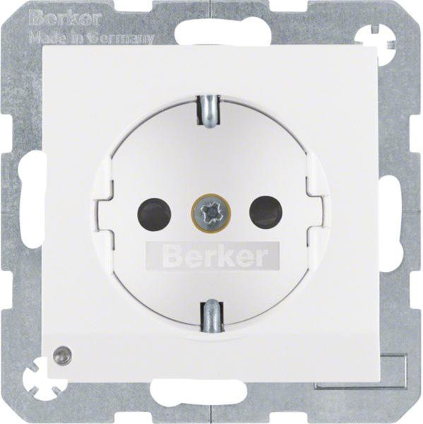 Berker 41091909 Steckdose SCHUKO mit LED-Orientierungslicht S.1/B.3/B.7 polarweiß, matt