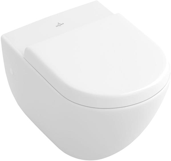 Villeroy & Boch Flachspül-WC Subway 660310 370x Oval Weiß Alpin CeramicPlus