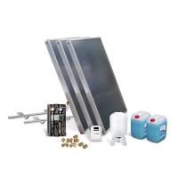 Solar-Paket Brauchwasser 3x AMP 2.0 Flachkollektor 6,03 qm Schrägdachmontage