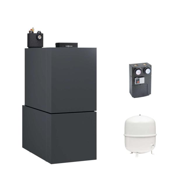 Viessmann Öl-Brennwert-Heizgerät Vitoladens 300-C J3RB 29 kW mit  Speicher-Wassererwärmer Vitocell 300-H EHAA 200L