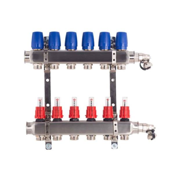 Heizkreisverteiler BASIC für Fußbodenheizung, 6 Heizkreise