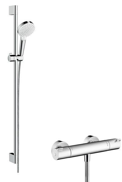 hansgrohe Brausenkombi Crometta Vario Ecostat 1001 CL Unica 900 mm weiß chrom