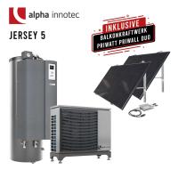alpha innotec Luft/Wasser Wärmepumpe Jersey 5-1 inkl. GRATIS Priwatt Balkonkraftwerk priWall Duo