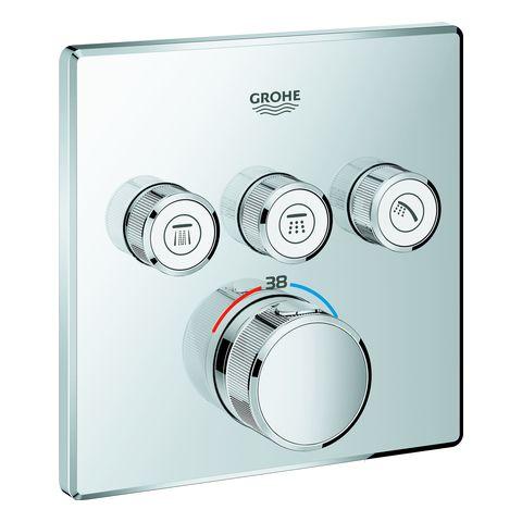 GROHE Thermostat Grohtherm SmartControl 29126 eckig FMS 3 Absperrventile chrom