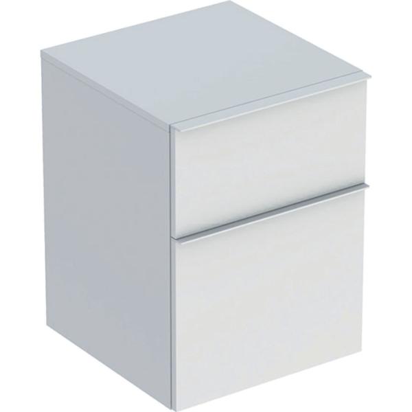 Geberit iCon Seitenschrank, 2 Schubladen 45x60x47,6cm, weiß matt