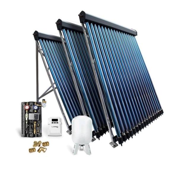 Solar-Paket Röhrenkollektor HP30 14,67 m² für Flachdach