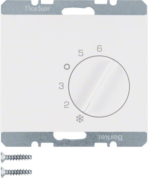 Berker 20267109 Temperaturregler mit Wechsler und Zentralstück K.1 polarweiß, glänzend