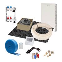 20 m² Set Noppensystem 11 mm WLG 040 16x2 PE-RT Rohr Raster 15 cm 2 Heizkreise LCD Regler 230 V + Zubehör