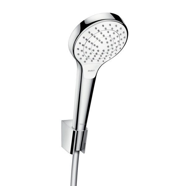 hansgrohe Brausenset Croma Select S Vari Porter S weiß chr Brauseschlauch 1250 mm