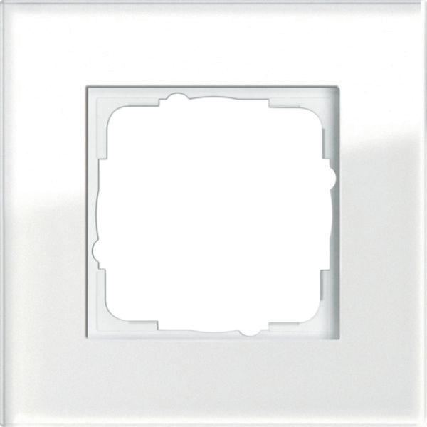 Gira Rahmen 1-fach weiß glas Esprit 021112