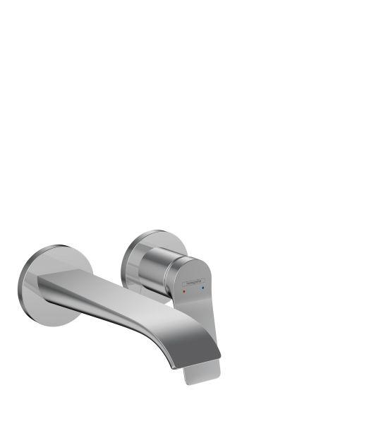 hansgrohe 2-Loch Waschtischmischer Unter Vivenis F-Set 195 mm Auslauf chrom