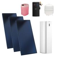 Viessmann Flachkollektor Solar-Paket Vitosol 200-FM SH2F 6,9 m² mit Warmwasserspeicher Vitocell 100-W CVB 400L vitopearlwhite Modul Divicon PS10 SD1