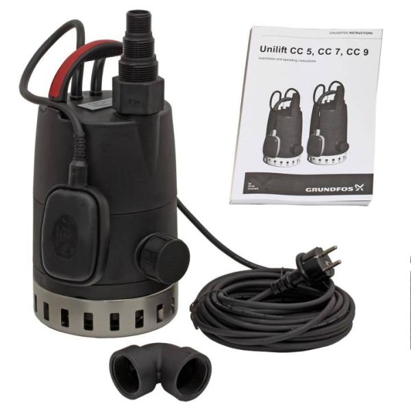 Grundfos Schmutzwassertauchpumpe Unilift CC 5 A1 mit Schwimmerschalter