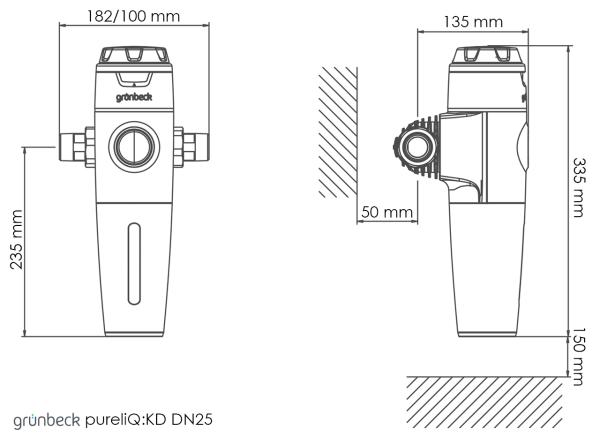 Grünbeck Feinfilter pureliQ:KD25 mit Druckminderer DN 25