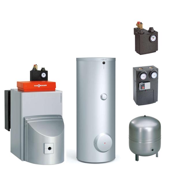 Viessmann Öl-Brennwert-Heizgerät Vitorondens 200-T BR2A 28,9 kW mit 200L  Speicher Vitocell 100-V CVAA