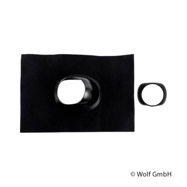 Wolf Universelle Dachpfanne schwarz für CWL-400 25 bis 45 Grad