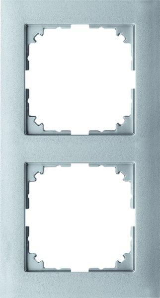 Merten Rahmen 2-fach alu mit Kst für GEB-K M-Pure MEG4020-3660