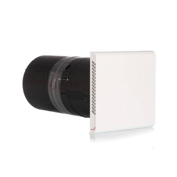 Dezentrales Zehnder Komfort-Lüftungsgerät ComfoSpot 50 mit Innenblende weiß ohne Außenwandhaube Selfio