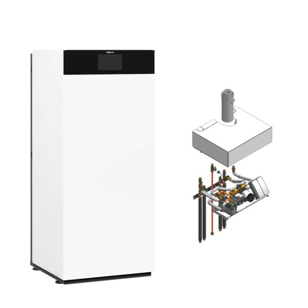 Viessmann Paket Vitodens 333-F B3TG Gas-Brennwert Kompaktgerät 25 kW Aufputz mit Aufbau-Kit und Mischer