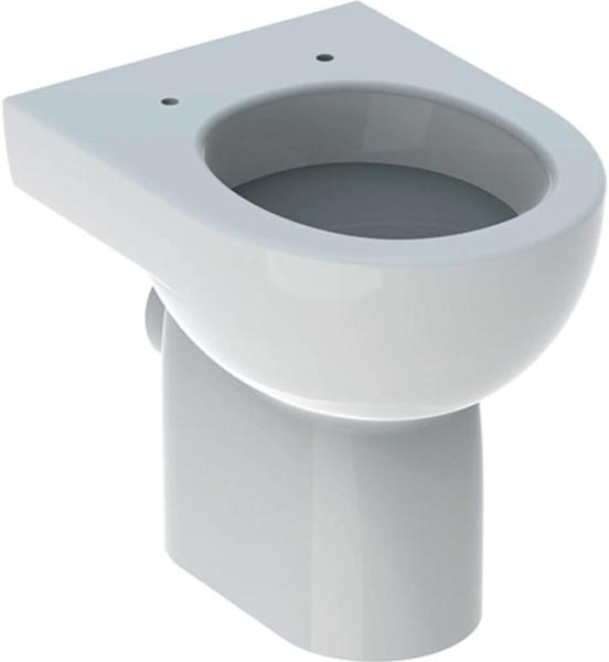 Geberit Renova Stand-WC Flachspüler Abg. horiz., teilgeschlossene Form, weiß