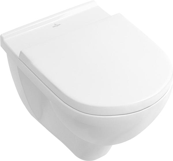 VILLEROY Tiefspül-WC spülrandlos O.novo 360x560mm Oval Weiß Alpin