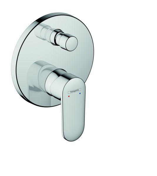 hansgrohe Wannenmischer Unterputz Vernis Fertigset m Sicherungskombination chrom