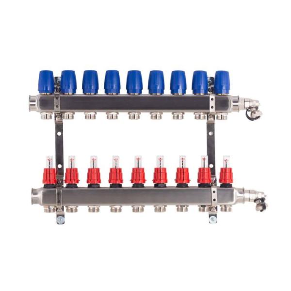 Heizkreisverteiler BASIC für Fußbodenheizung, 9 Heizkreise