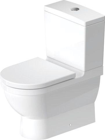 Stand-WC Kombi Starck 3 655 mm Tiefspüler, f.SPK, Abg.Vario, weiß
