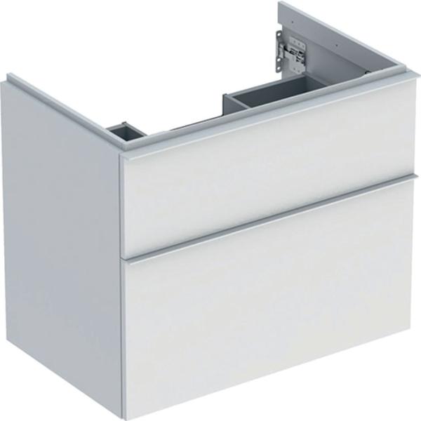 Geberit iCon Unterschrank für WT, 2 Schu 74x61,5x47,6cm, weiß matt