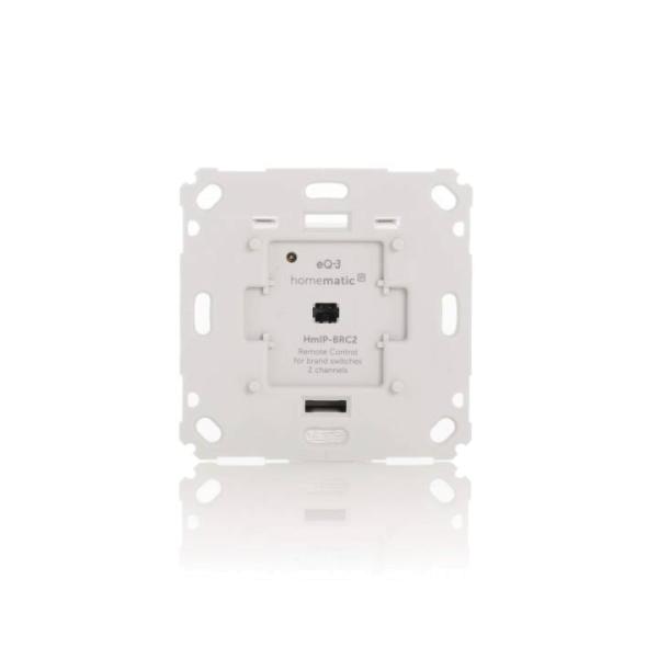 Homematic IP Smart Home Wandtaster HmIP-BRC2 für Markenschalter - 2-fach