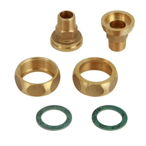 Pumpenverschraubungs-Set aus Bronze, DN 32 IG 1 1/4 Zoll x DN 15 AG 1/2 Zoll