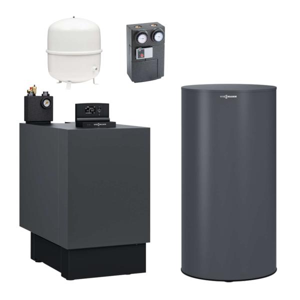 Viessmann Öl-Brennwert-Heizgerät Vitoladens 300-C J3RB 24 kW mit Warmwasserspeicher Vitocell 100-V CVAA 160L