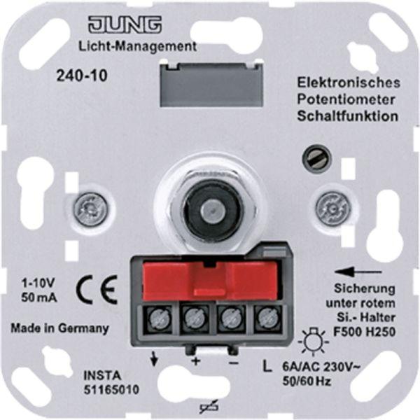 Jung Lichtregel-Potentiometer UP 6A 230V 240-10 Dreh/Druckkn 50mA NSTeing