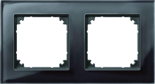 Merten Rahmen 2-fach ony-schwarz glänzend glas für GEB-K M-PLAN 489203