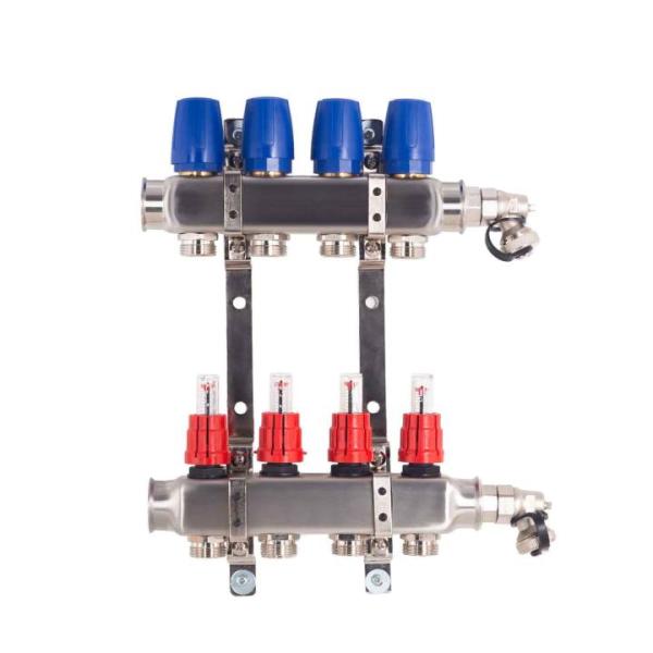 Heizkreisverteiler BASIC für Fußbodenheizung, 4 Heizkreise