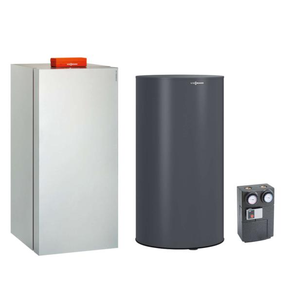 Viessmann Paket Vitocrossal 300 CU3A 26 kW Gas-Brennwertkessel mit Speicher Vitocell 300-V EVIB-A 160L