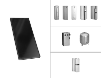 Viessmann Flachkollektor Solar-Paket Vitosol 200-FM SH2F 15,06 m² mit Vitocell 340-M SVKC 950 L Ausdehnungsgefäß 40L