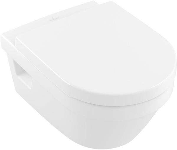 Villeroy & Boch Tiefspül-WC spülrandlos Archite 370x530mm Oval Weiß Alpin AntiBac C+