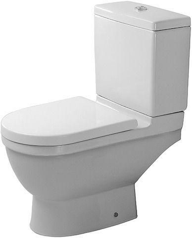 Stand-WC Kombi Starck 3 655 mm Tiefspüler, f.SPK, Abg.waagr., weiß